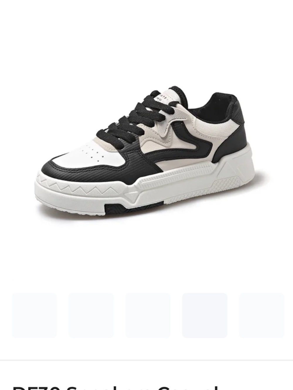 Women’s Black and White Athletic Sneakers - Picture 5 of 5